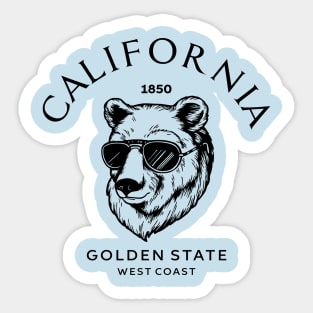 Bear and california Sticker